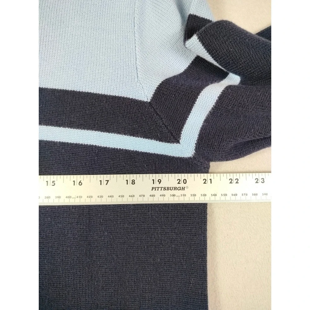 Vintage‎ Abercrombie & Fitch Sweater Mens Blue Colorblock Y2K Preppy Casual